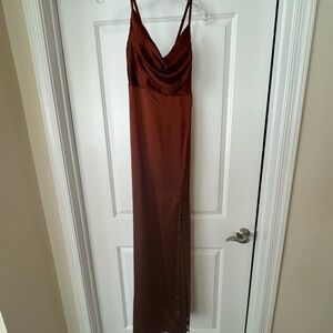 Elegant Brown Maxi Dress